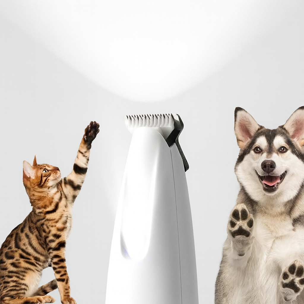 🐾 Pattes Zen™ – Tondeuse Silencieuse Multi-Usages pour Chien & Chat