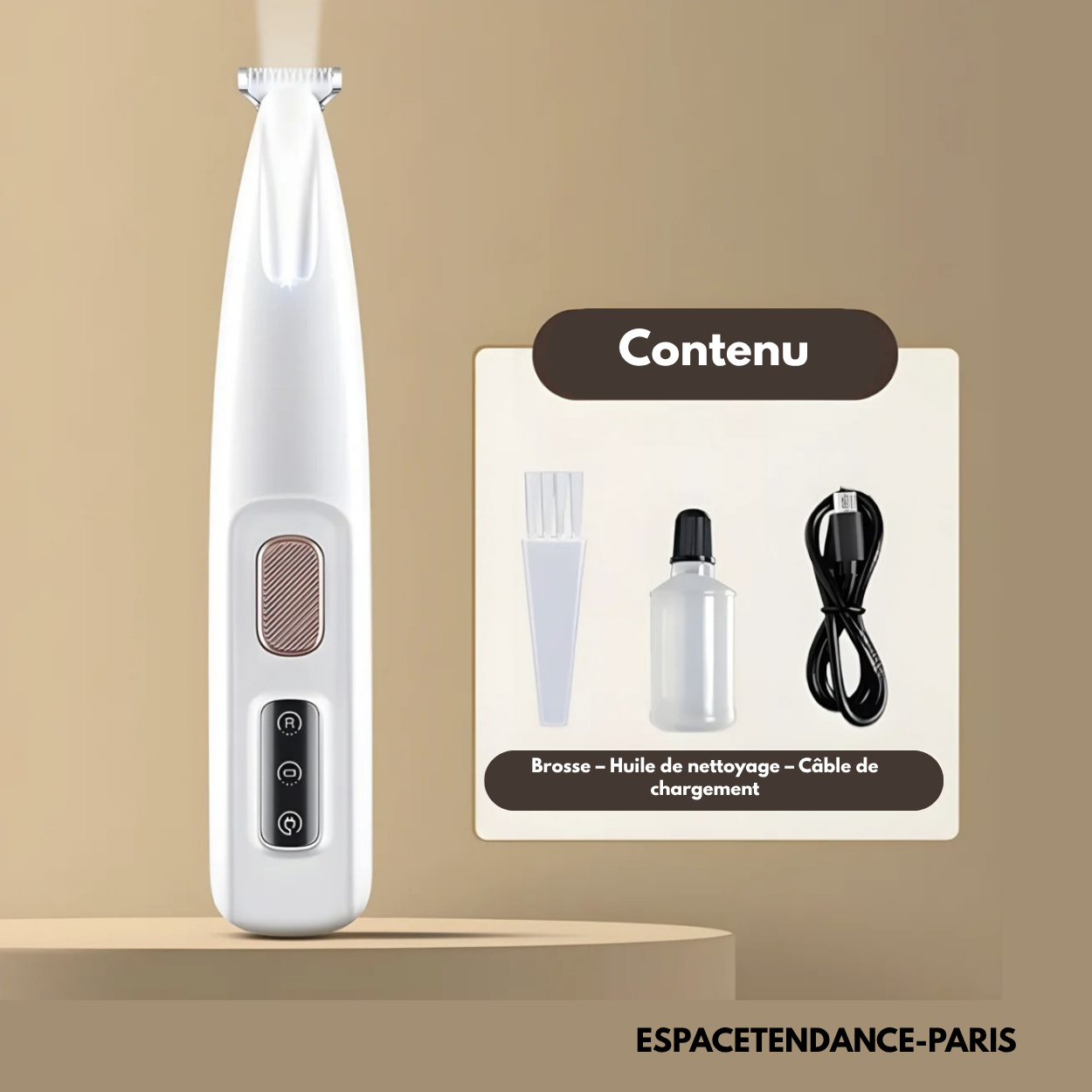 🐾 Pattes Zen™ – Tondeuse Silencieuse Multi-Usages pour Chien & Chat