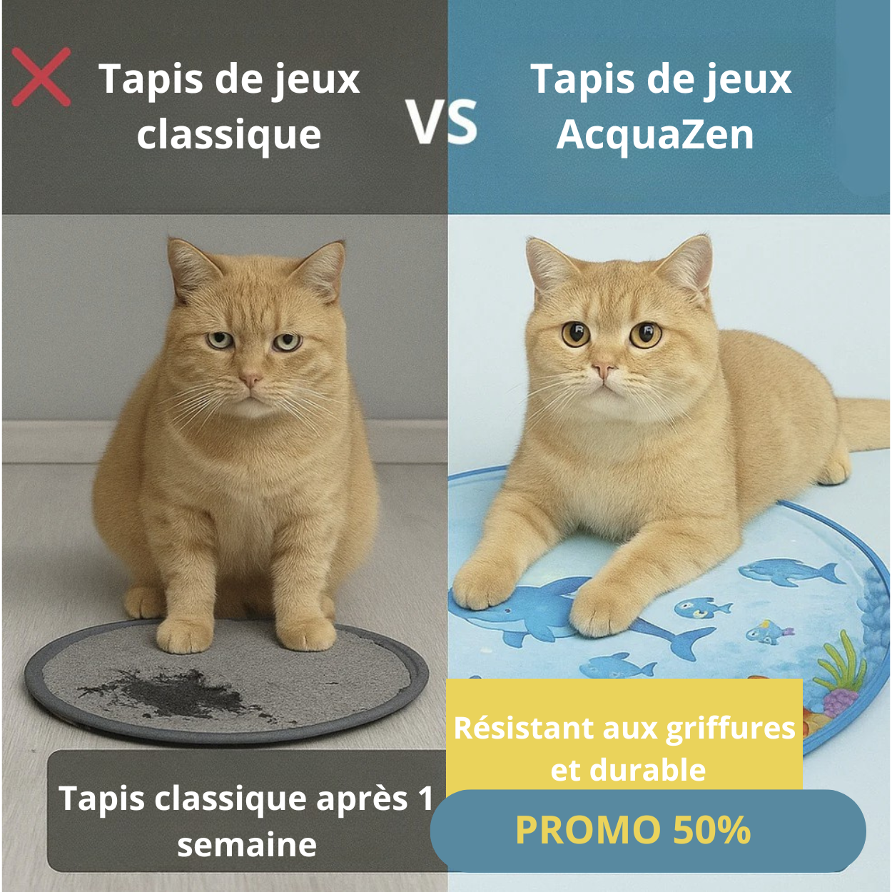 AcquaZen – Le tapis rafraîchissant apaisant pour chiens & chats