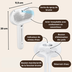 GroomTendance Steami Pro – Brosse de Toilettage Professionnelle à Vapeur pour Chiens et Chats
