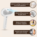 GroomTendance Steami Pro – Brosse de Toilettage Professionnelle à Vapeur pour Chiens et Chats