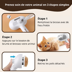 GroomTendance Steami Pro – Brosse de Toilettage Professionnelle à Vapeur pour Chiens et Chats