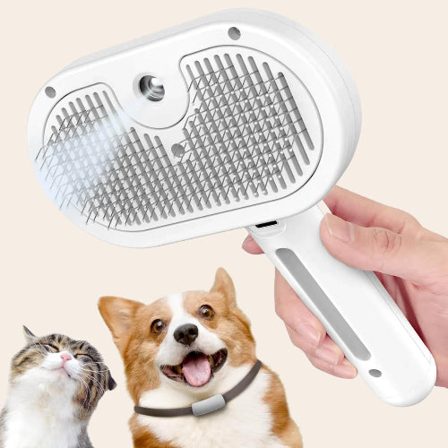 GroomTendance Steami Pro – Brosse de Toilettage Professionnelle à Vapeur pour Chiens et Chats